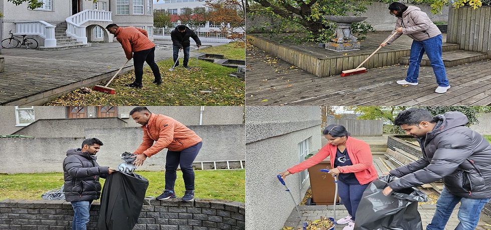 Members of the Indian community in Iceland dedicated their Sunday morning, 1st October to #Shramdaan as part of the #SwachhataHiSeva campaign